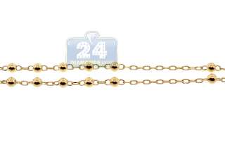 10K Yellow Gold Mens Rosary Cross Necklace 17 1/4 Inch  