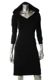   by Ralph Lauren NEW Hooded Black Casual Dress Stretch Sale S  