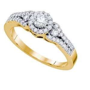  0.55CTW DIAMOND ROUND CENTER BRIDAL RING Size 7 Jewelry