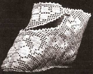 Antique Baby Shoes Booties Filet Crochet Pattern Doll  