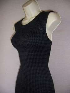   /Gray Herringbone Sleeveless Sweater Cocktail Dress PL 12 14  
