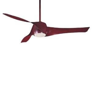   Mahogany Ceiling Fan with Etched Opal Glass F803 MG