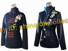 Chinese Women Embroidery Flower Jacket/Coat/Outerwear  