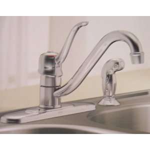   Handle Chrome Kitchen Faucet with Side Sprayer