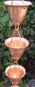 ft Extension Copper Rain Chain Large Cup/Bell  