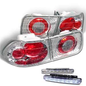 Eautolights 96 00 Honda Civic 2 Door Tail Lights + LED Bumper Fog Set 