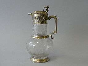 Antique English Sterling And Crystal Wine Decanter 1860  