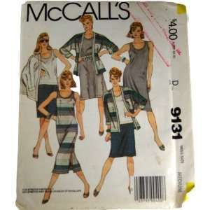  McCalls 9131 Sewing Pattern Misses Jacket,Dress or Top 