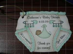 Baby Shower Party Favor Gift Tags/Polka Dots Sling Tags, Bottle 