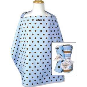  Max Dot Nursing Cover and Burp Cloths Set Blue Baby