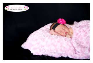 Newborn, Baby or Infant Toddler Girl 2 Inch Flower Headband Bow Band 