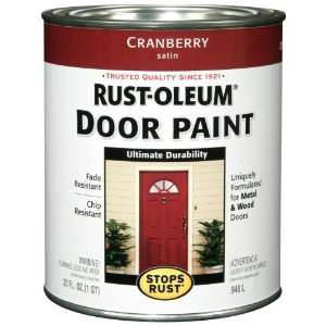  Rust Oleum 238314 Door Paint, Cranberry, 1 Quart