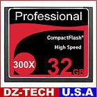 New 32GB CF CompactFlash Compact Flash Memory Card 300X 300 X 45MB/S 