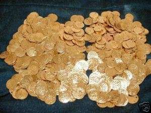 100 GoldBelly Dance Hip Scarf Coins BellydanceSALE  