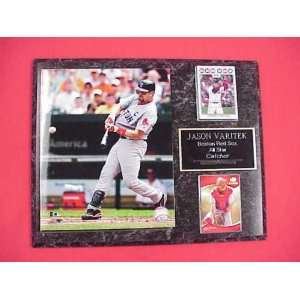 Red Sox Jason Varitek 2 Card Collector Plaque Sports 