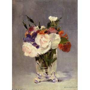   paintings   Edouard Manet   24 x 32 inches   Flowers in a Crystal Vast