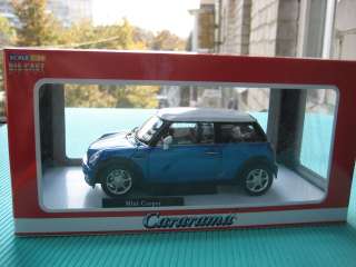 Mini Cooper blue Cararama Diecast Car Model 1/24 124  