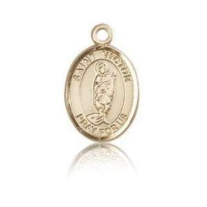  14kt Yellow Gold 1/2in St Victor Charm Jewelry