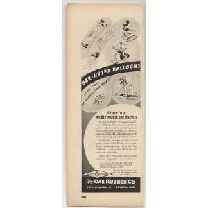 1947 Oak Rubber Co Mickey Mouse Balloons Trade Print Ad (Memorabilia 