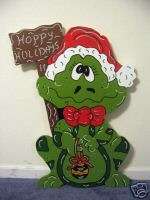 Hoppy Holidays Frog Christmas Yard Art Decoration  