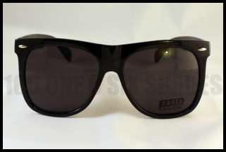 Thick Frame Horn Rimmed Oversized Vintage Retro Sunglasses BLACK New 