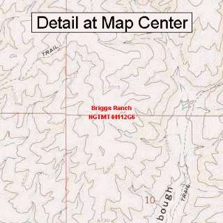   Topographic Quadrangle Map   Briggs Ranch, Montana (Folded/Waterproof