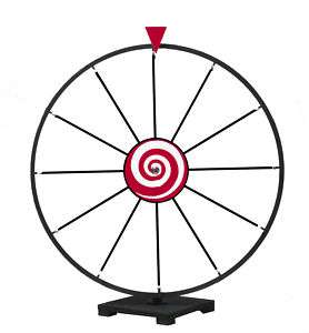 White Prize Wheel Dry Erase 24 Trade Show Roulette  