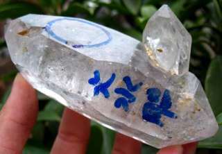280g AAA NATURAL Water cholelith crystal twins point  