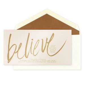  Believe Greeting Holiday Greeting Cards by Checkerboard 