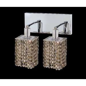  Hollywood Design 2 Light 8 Square Wall Sconce Rectangular 