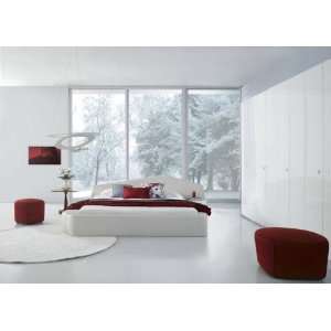  Vig Furniture Pisa Queen Modern White Leatherette Platform 
