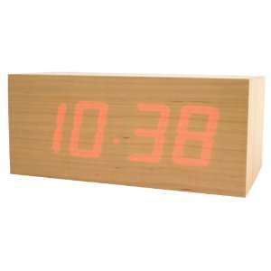  Kikkerland Designer Wooden LED Digital Clock