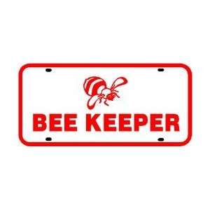BEE KEEPER LICENSE PLATE insect honey sign 