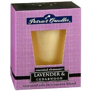 Patriot Essential Elements Soy Candle, Lavender and Cedarwood, 9 oz
