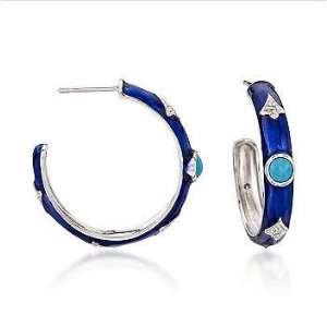  Faux Turquoise Hoop Earring CHELINE Jewelry
