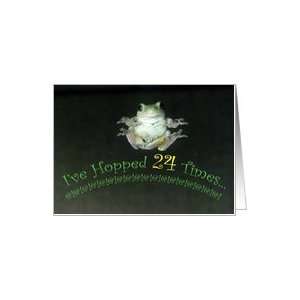  24th Birthday Missouri Tree Frog Hopped Card Toys & Games