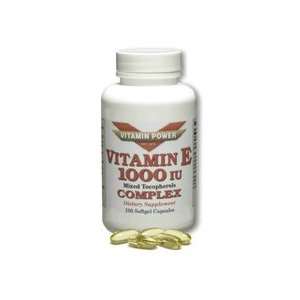  Vitamin E 1000, Mixed Tocopherols, 100 1000iu Softgels per 
