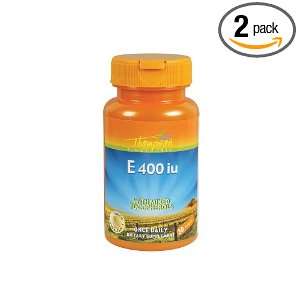 Thompson E with mixed Tocopherols 400 IU Softgels, 30 Count (Pack of 2 