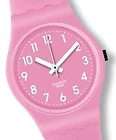 Swatch Womens The Lady Collection Pink Silicone Quartz Watch Pink 