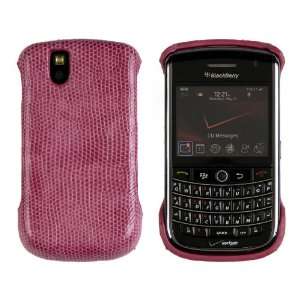  Hard Snake Skin Case for BlackBerry Tour 9630   Hot Pink 