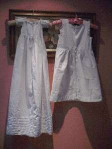 Two antique baby christening gowns petticoat dresses doll bear  