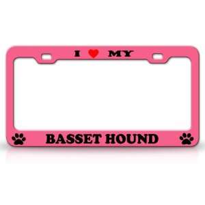  I LOVE MY BASSET HOUND Dog Pet Animal High Quality STEEL 