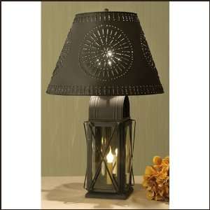  Large Milk House 4 Way Lamp with Punched Pinwheel Shade 