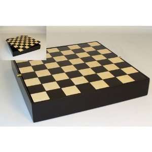  Worldwise Imports Black and Maple Veneer Chess Chest with 