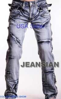 I4S Jeanus Designer Mens Jeans Denim Pants Low Rise W29 W36 ~USA 