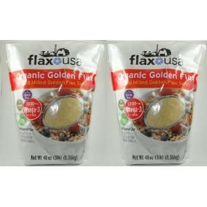 Organic Golden Flax Meal 48oz  Cold Milled 2 pack 96oz
