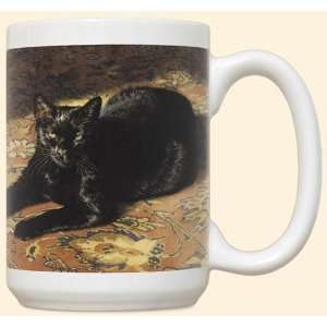   Cat Sunbath   15 Oz Ceramic Coffee Mug   Dishwasher & Microwave Safe