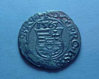 1564 Hungary MAXIMILIAN Denar RARE Silver Coin  