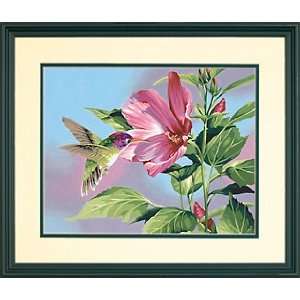  Hibiscus & Hummingbird (14x11) Med. Dimesions