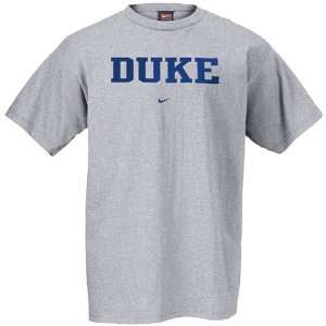  Nike Duke Blue Devils Ash Basic T shirt